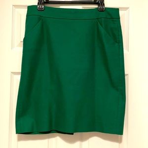 J.Crew Green Pencil Skirt